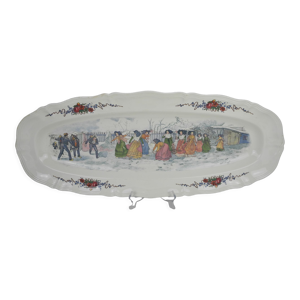 Ancien plat poisson sarreguemines