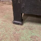 Commode ancienne patinée noir plateau brut 1900