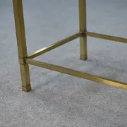Table basse en laiton et verre fumé 1950’s