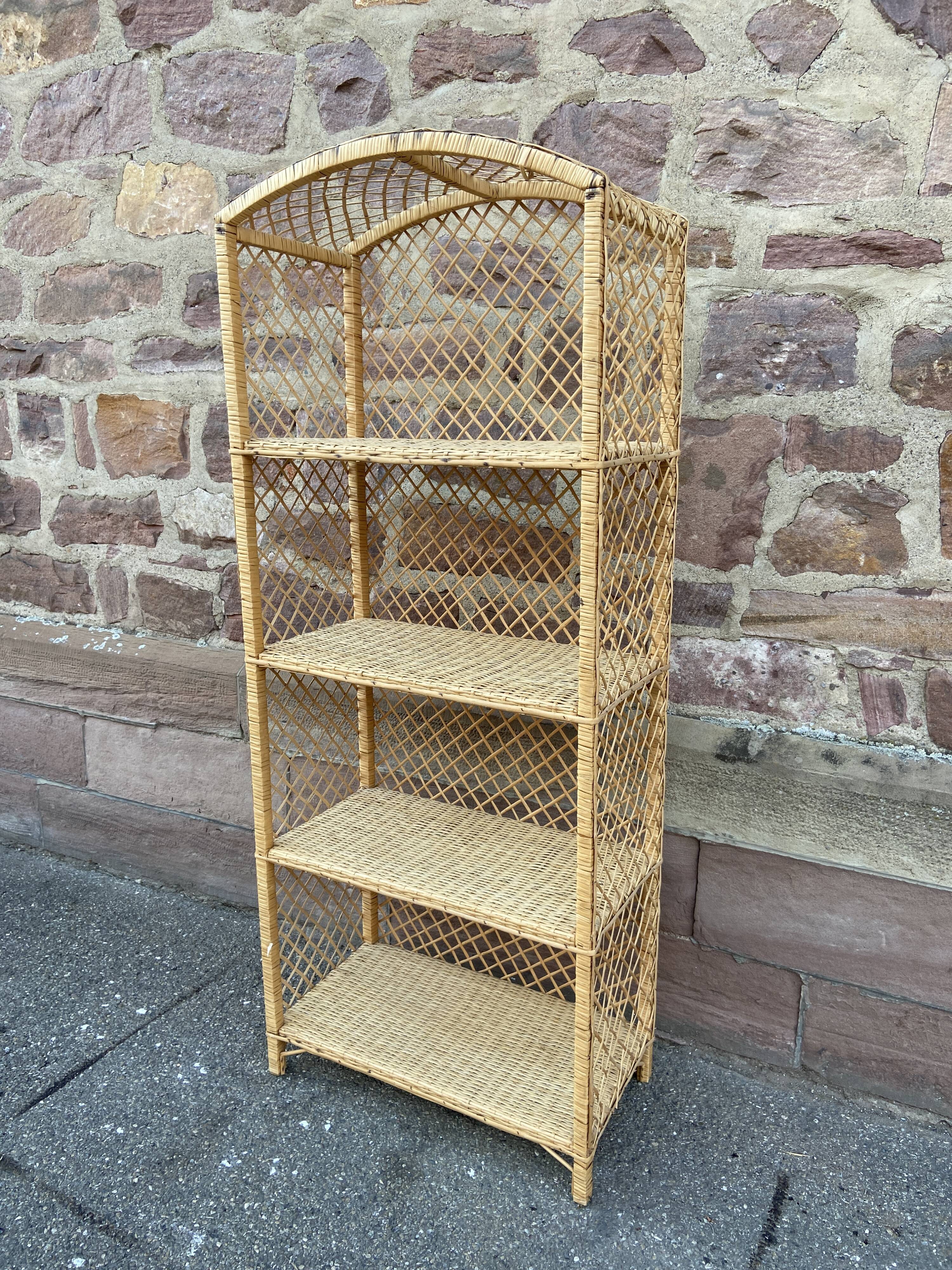 Colonial rattan shelf