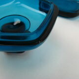 Blue glass candy box