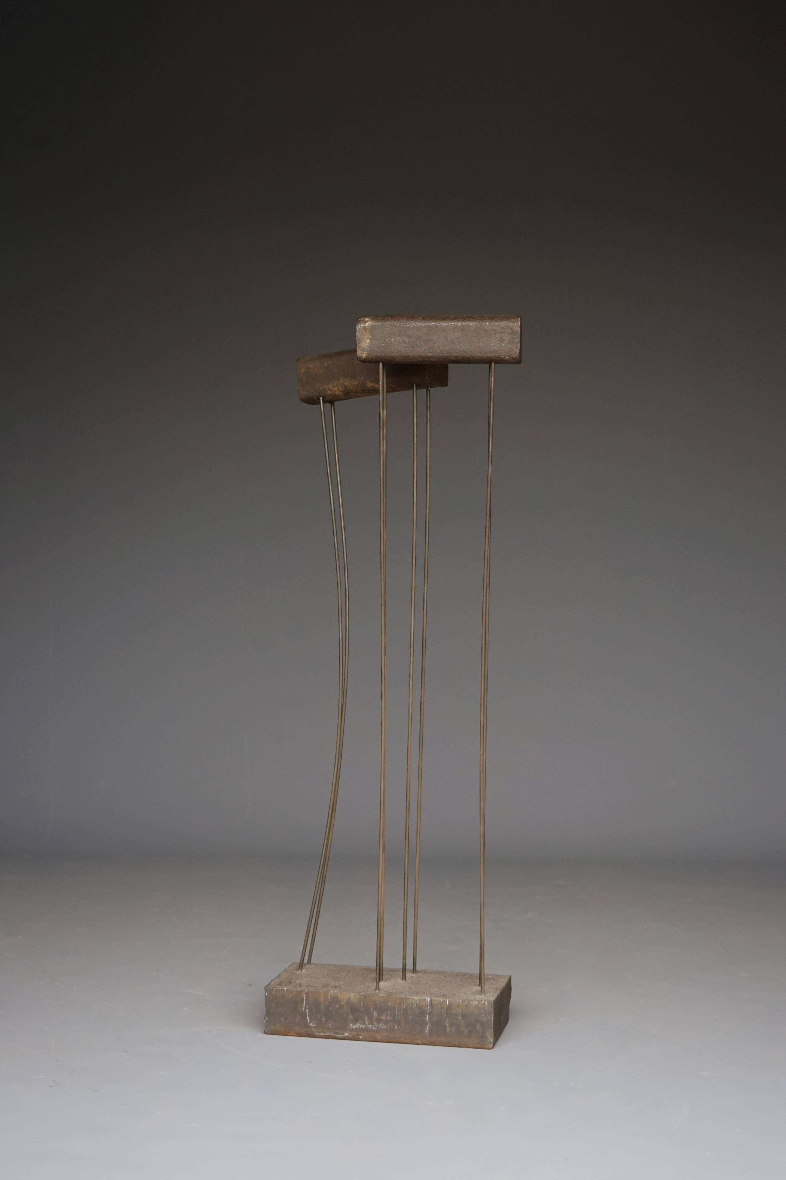 Sculpture cinétique abstraite en métal, dans le style de Harry Bertoia, années 1960