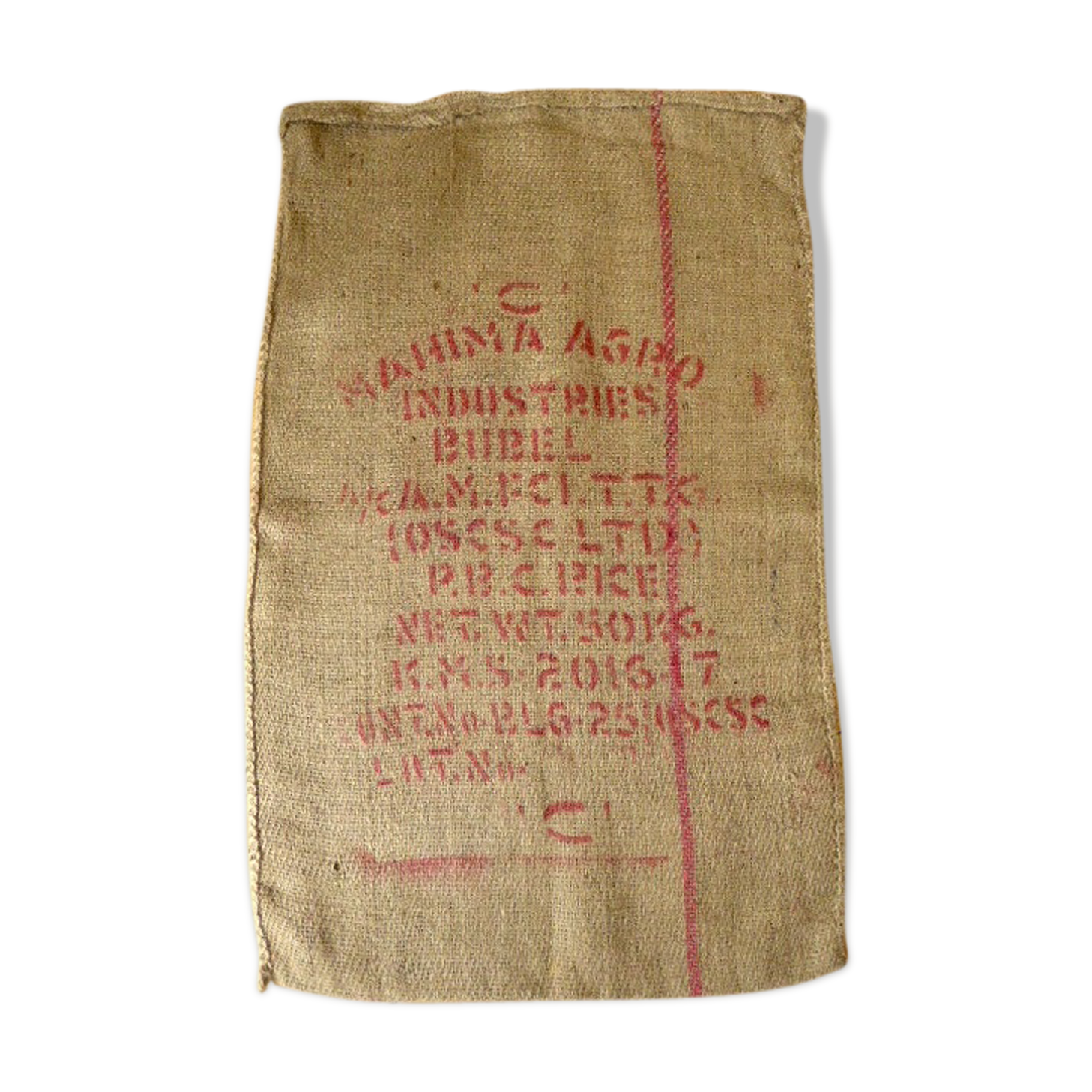 Bag of rice in burlap