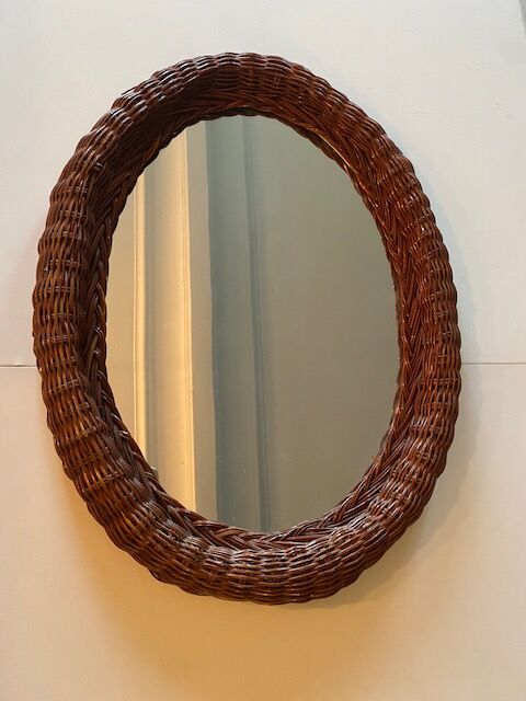 Rattan mirror