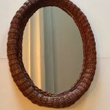 Rattan mirror