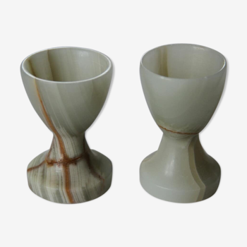 Egg cups duo marble