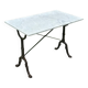 Godin bistro table in cast iron and white marble