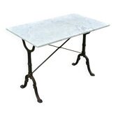 Godin bistro table in cast iron and white marble