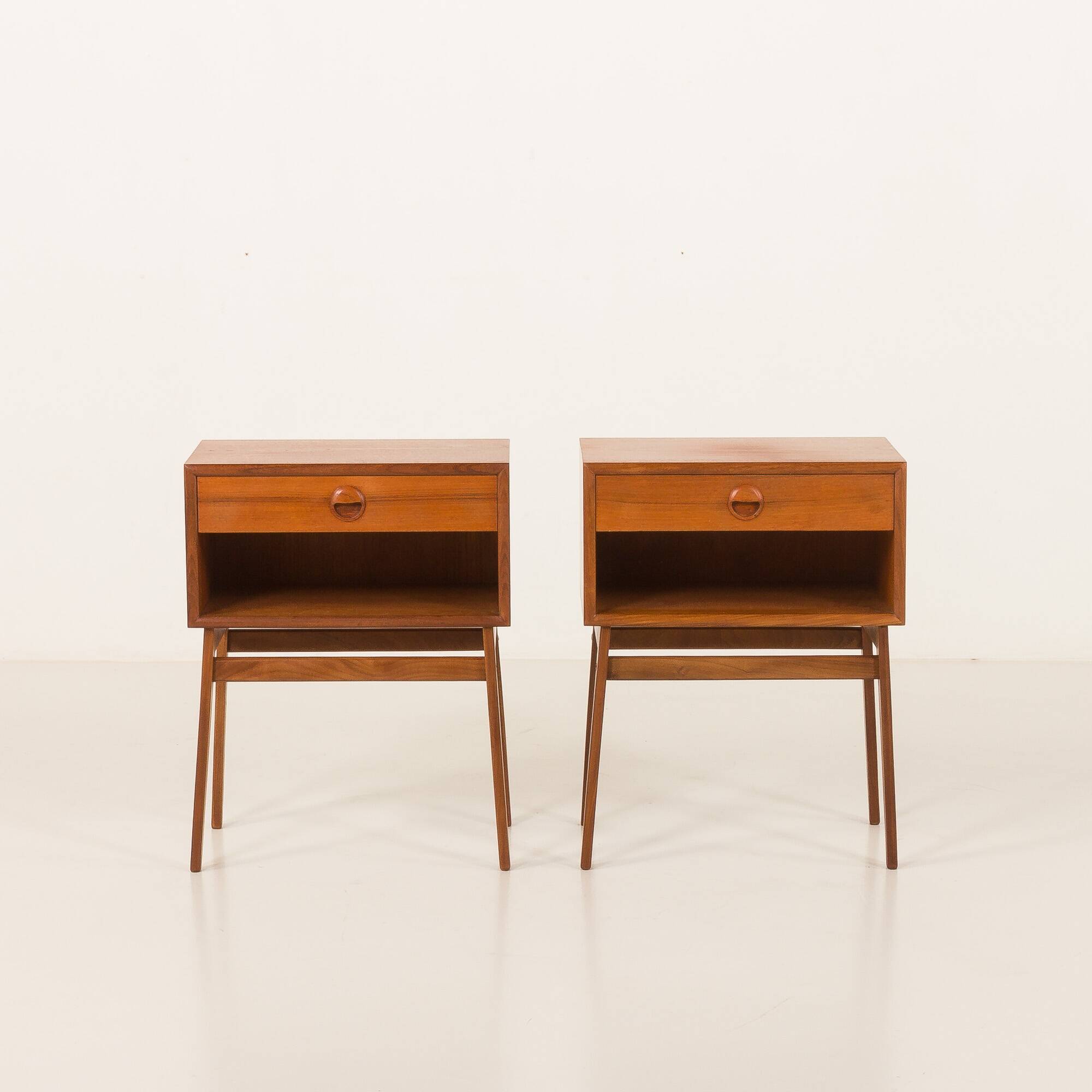 Pair of mid-century teak nightstands, Denmark 1960s