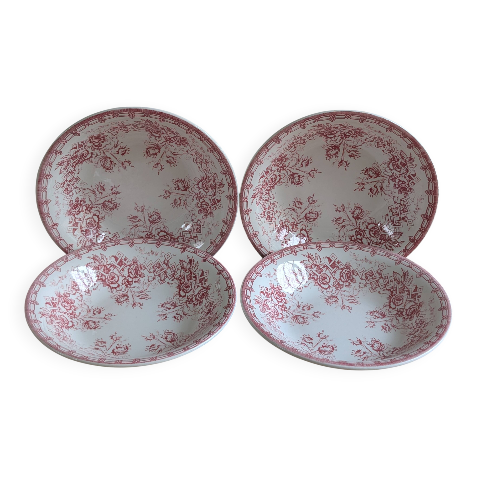 4 deep plates Sarreguemines