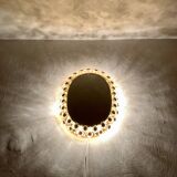 Illuminated floral mirror by Palwa