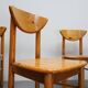 Set van 4 vintage eetkamerstoelen grenen