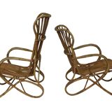 Ensemble de deux chaises en rotin modèle Belse 8 par Dirk van Sliedregt Rohe Noordwolde 1960