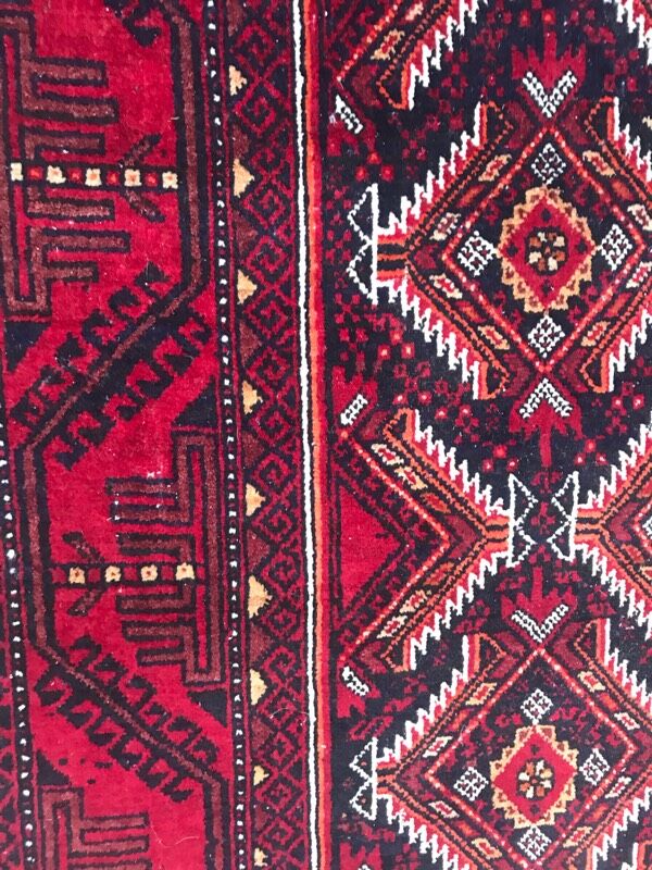 Vintage Afghan handmade rug - 100x183 cm