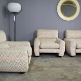 Missoni armchairs, 1970s, set of 3