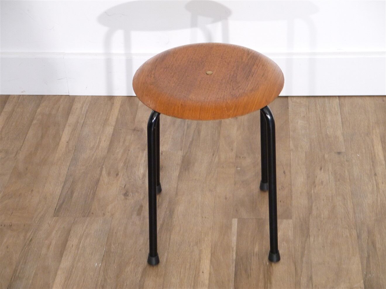 Vintage stool in teak and metal 1960