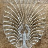 Vintage thick glass dish with lobster decorations