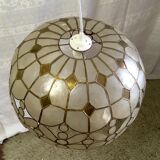 Mother-of-pearl and brass hanging lamp 1960s