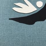 Three birds in a blue sky