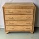 Commode art déco vintage 4 tiroirs rénovée en bois brut