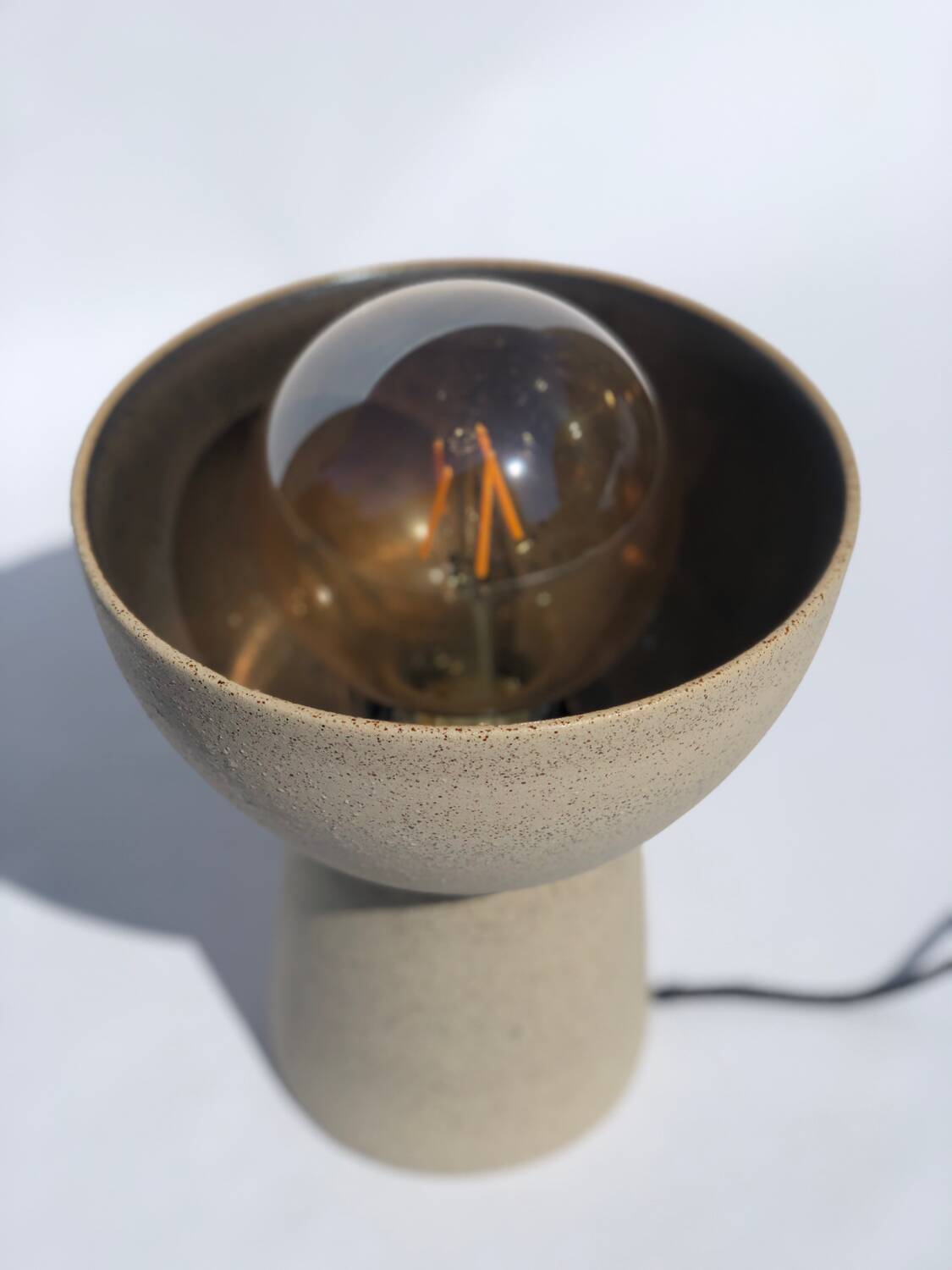 Ceramic stoneware floor lamp