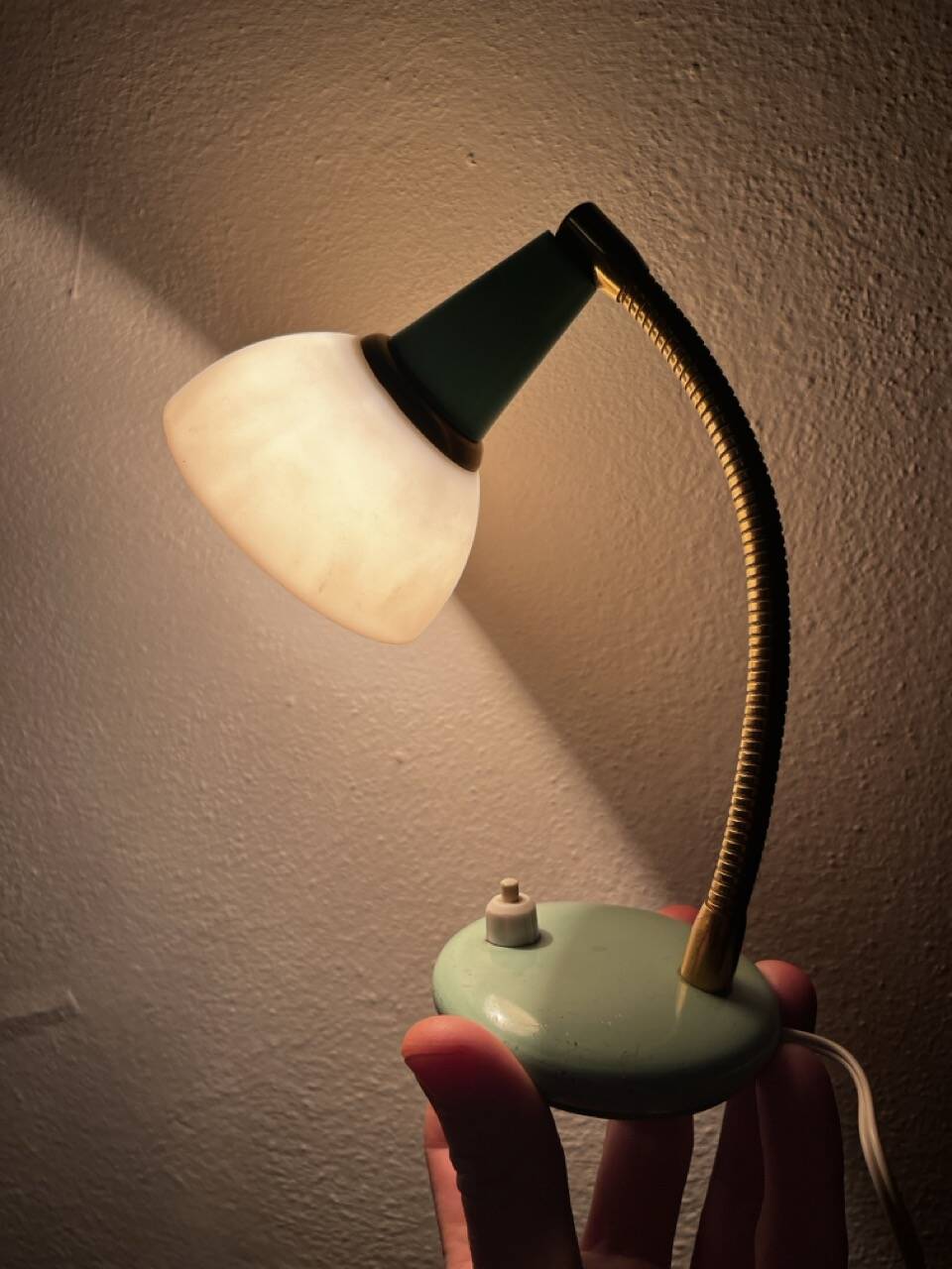 bedside table lamp, vintage mid-century anni '50, Italia