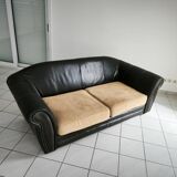 Crozatier 3-seater leather sofa