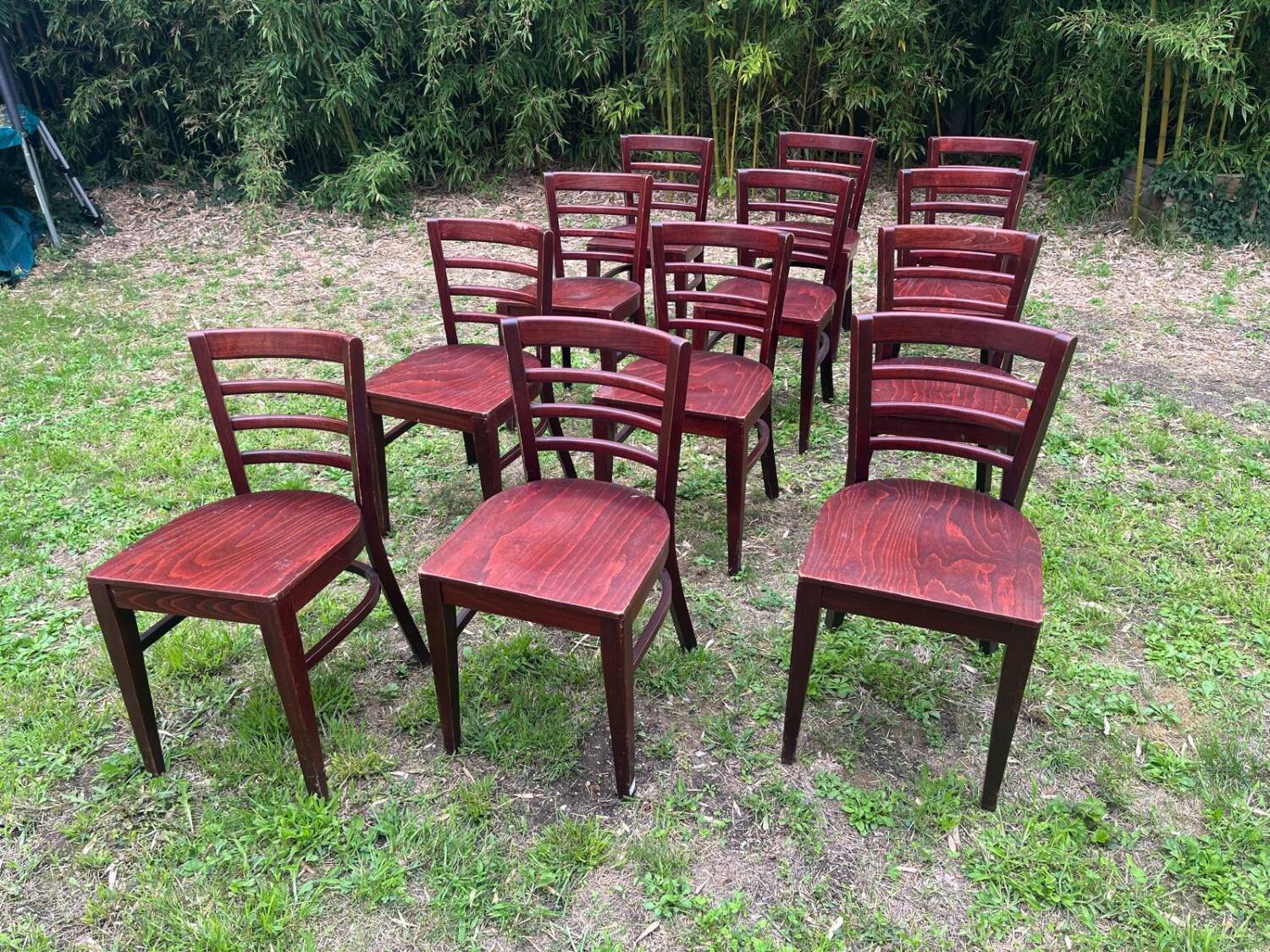 Wooden bistro chairs