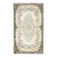1970s Turkish Oushak Handmade Wool Cotton Beige Area Rug 114x197
