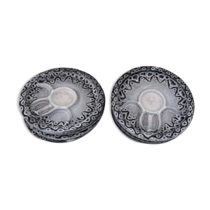 8 Assiettes en grès
