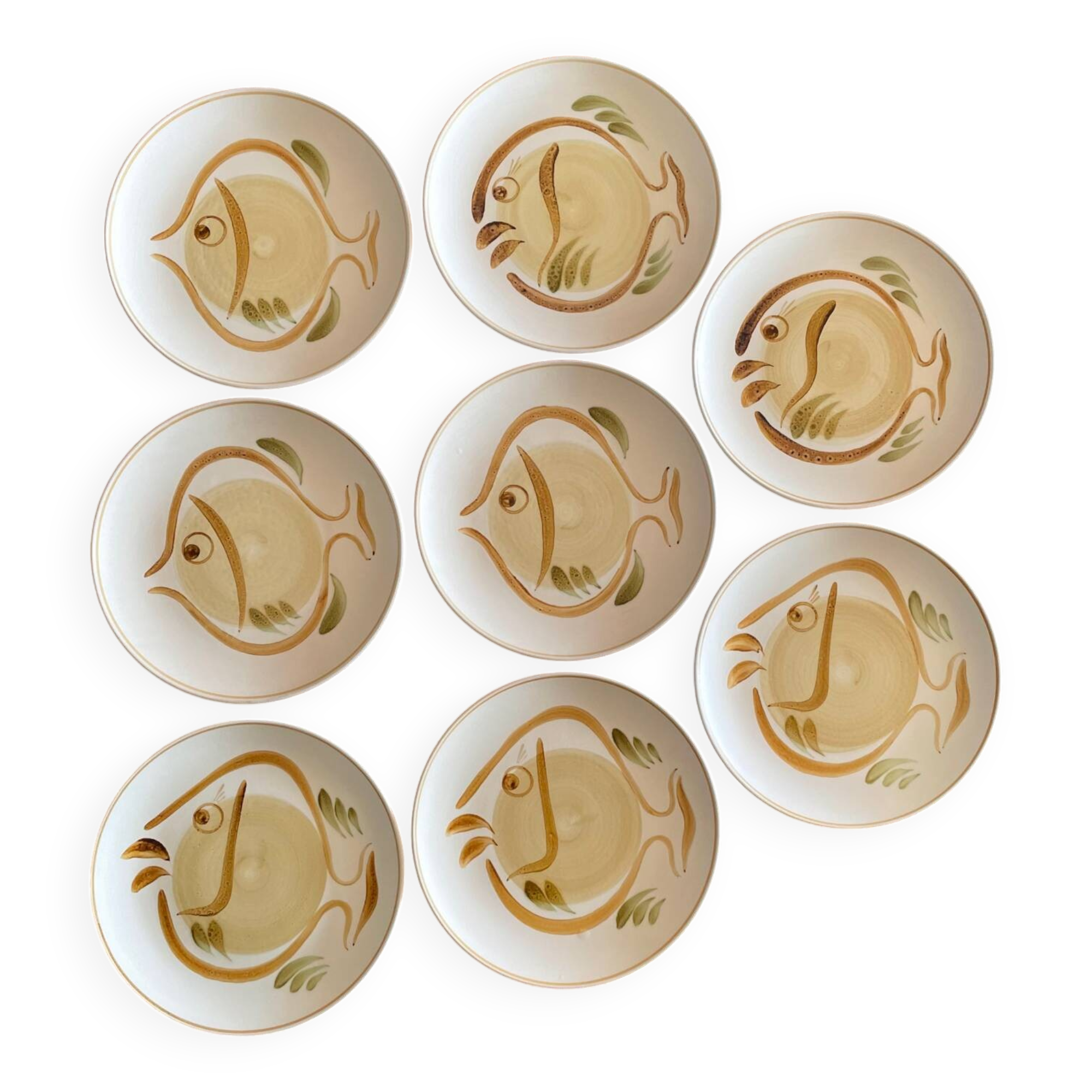 Assiettes anciennes françaises Salins, années 70