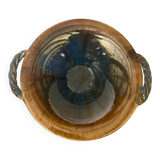 VALLAURIS Ceramic Brown & Blue Vintage Centerpiece