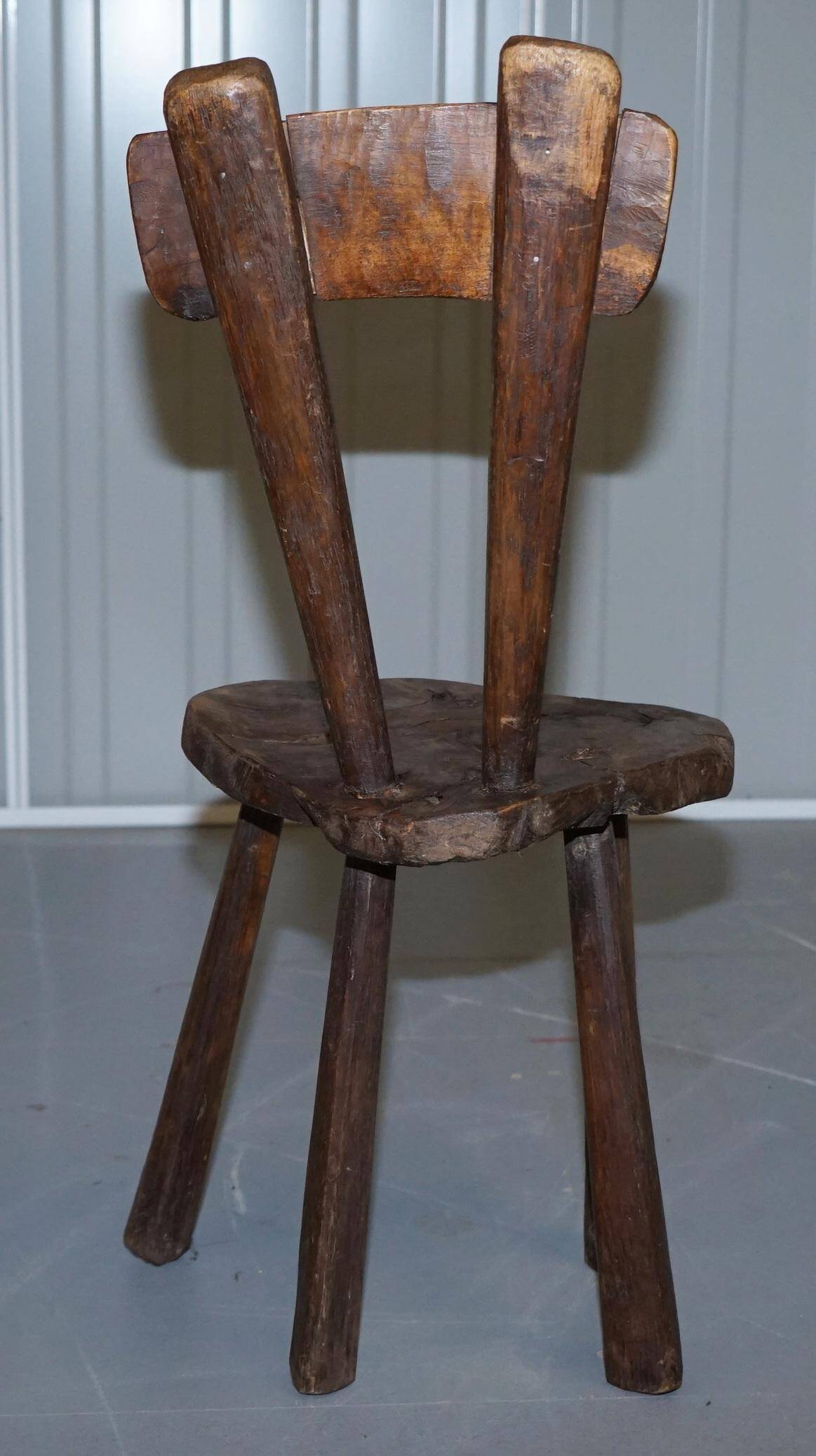 French nursing chair hand-carved in chestnut around 1760