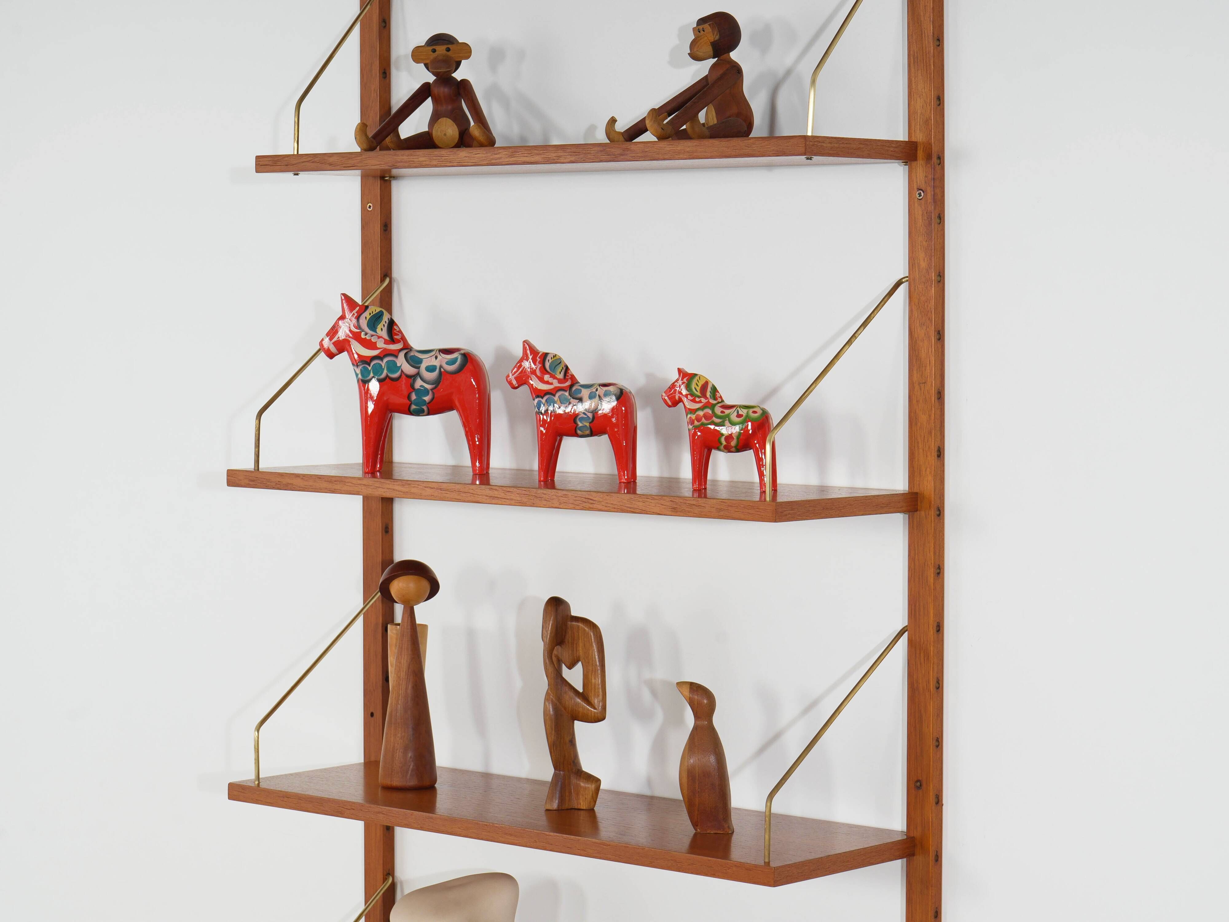Étagères modulaires, placage de teck, Danemark, années 1970