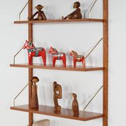 Modular shelving, teak veneer, Denmark, 1970s