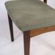 Set Of 12 Dining Chairs Made In Rosewood And Green Fabric