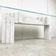 Vintage white marble console table Italy, 1980s