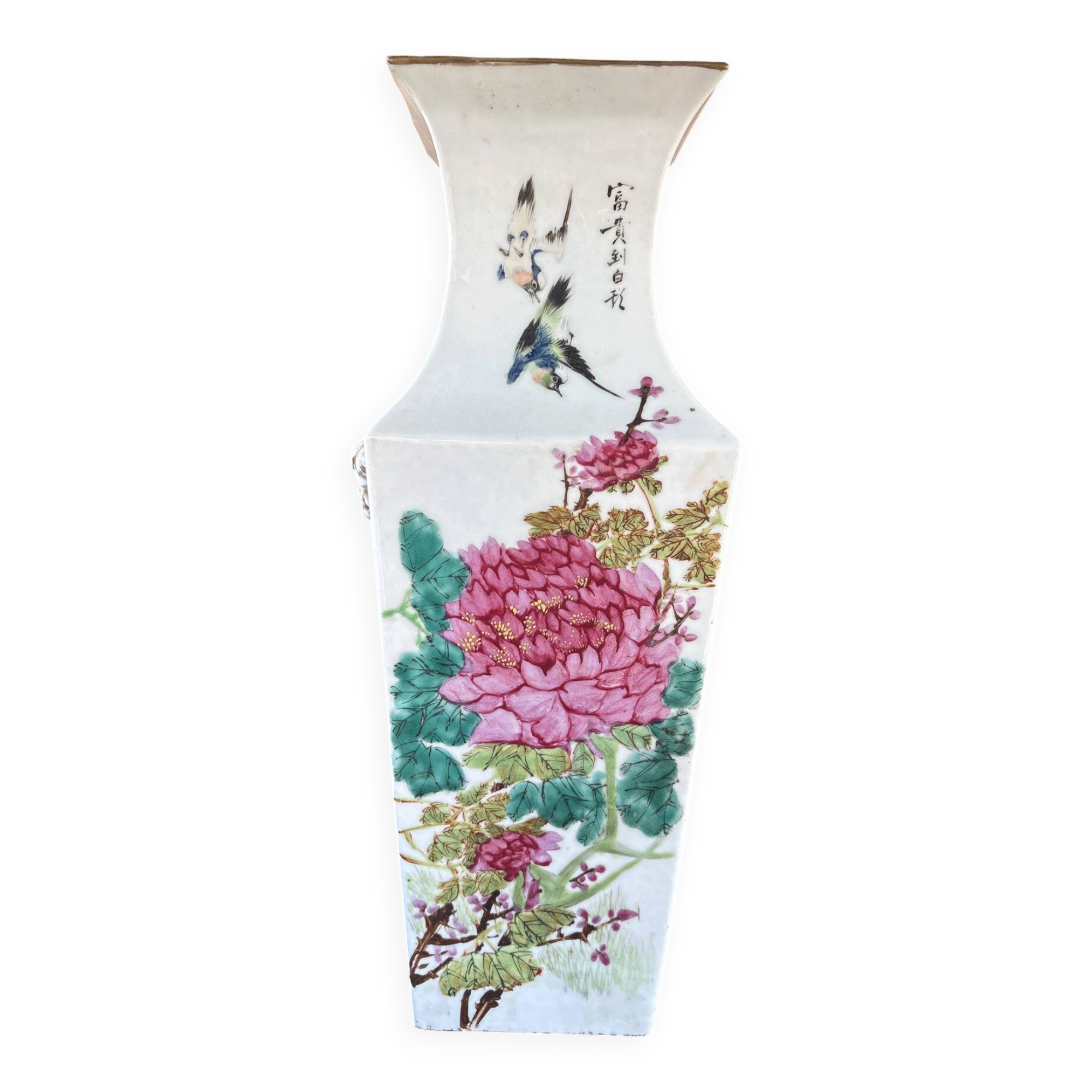 Ancient Chinese vase, Famille Rose - Qing style