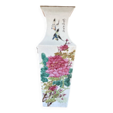 Grand vase chinois ancien Famille Rose - Style Qing