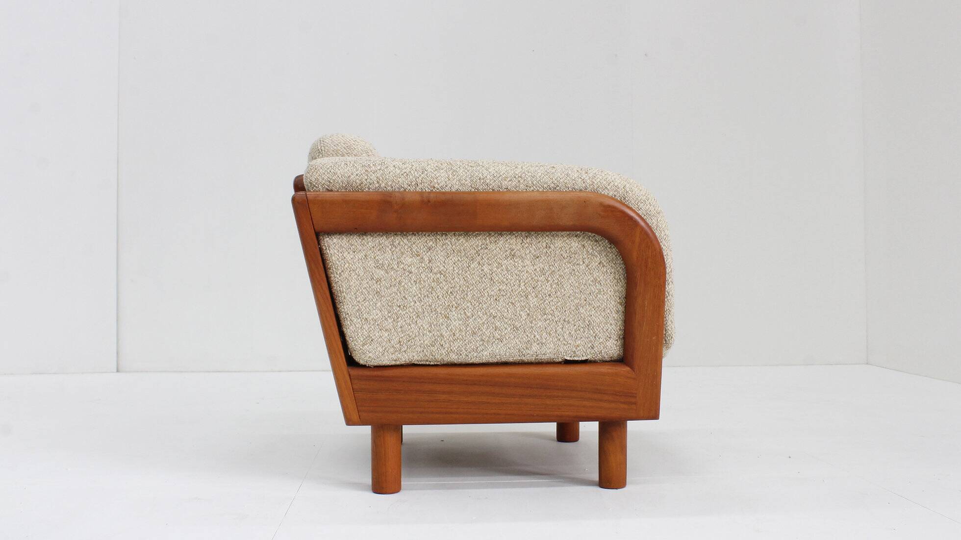 Vintage Danish mid-century armchair solid teak by Olsen Laursen 1960s