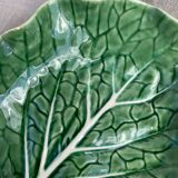 Plat barbotine 3 feuilles de choux