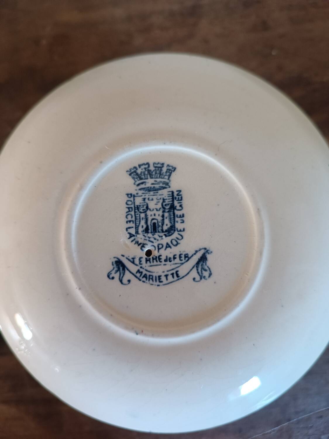 Gien mustard pot ironstone