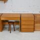 Maison Regain: modular office set. Pine. France, circa 1975
