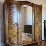 Walnut wardrobe art deco period