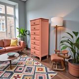 Vintage coral pink weekly planner H120