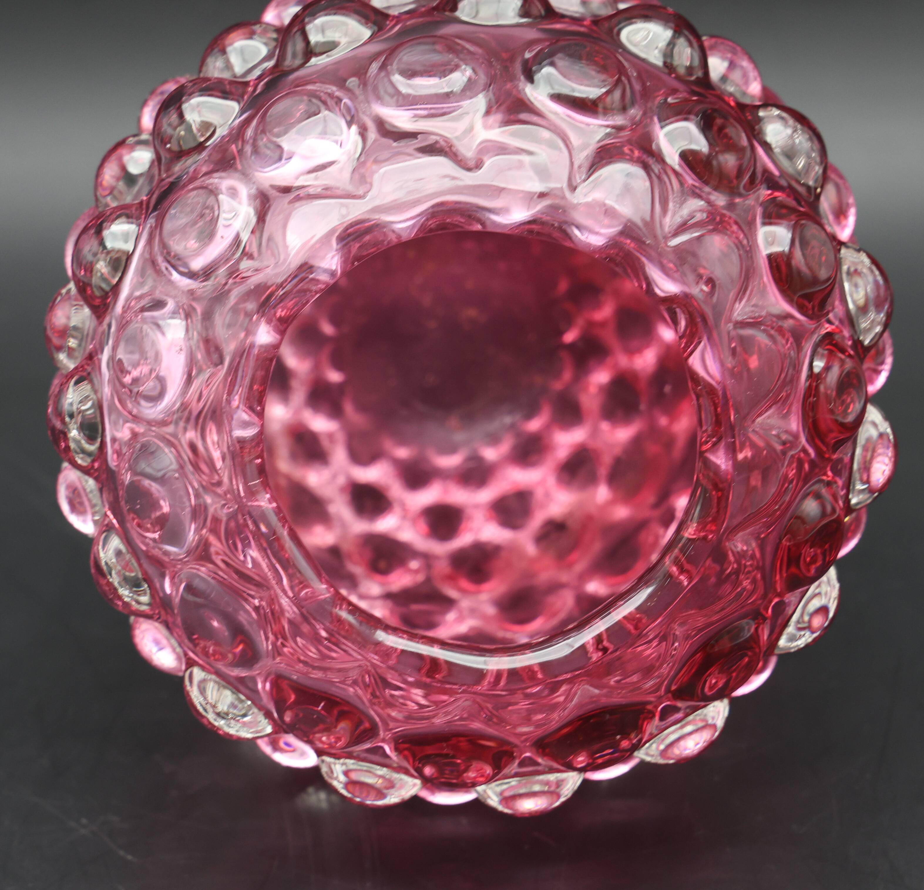 Extraordinary Pink Barovier e Toso Bugnato Vase