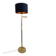Articulated floor lamp in brass with a velvet shade, 1970.