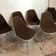 Set of 6 Charles and Ray Eames chairs for Herman Miller, 1960-70's