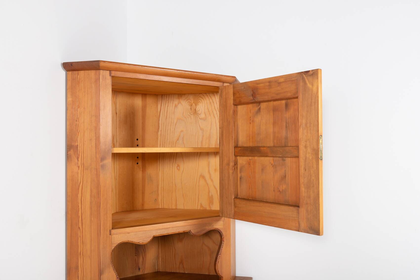Axel Einar Hjorth ‘Lovö’ solid pine corner cabinet by Nordiska Kompaniet