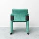 Set of 6 Roota velvet armchairs in green by Buzzati & Rocchi, 1970s